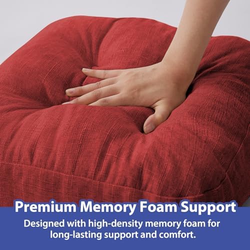 IASEAHK Memory Foam Dining Chair Cushions, 16.5"x16.5"x3.5" - Image 5