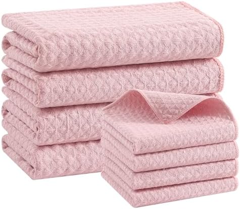 Homaxy Microfiber Kitchen Towels and Dishcloths Sets, 8 Pack by Homaxy