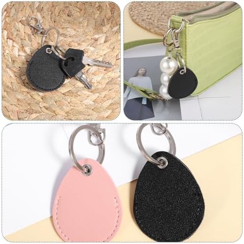 4 Pack Leather Key Fob Holder ID Card Keys Chain Protector Case Cover PU - Image 3