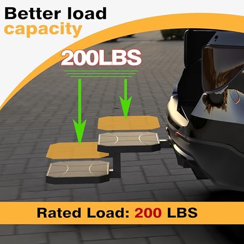 Dual-Step Foldable Pet Hitch Step, Foldable Two-Tier Flip-Out Dog Stairs Fits - Image 4