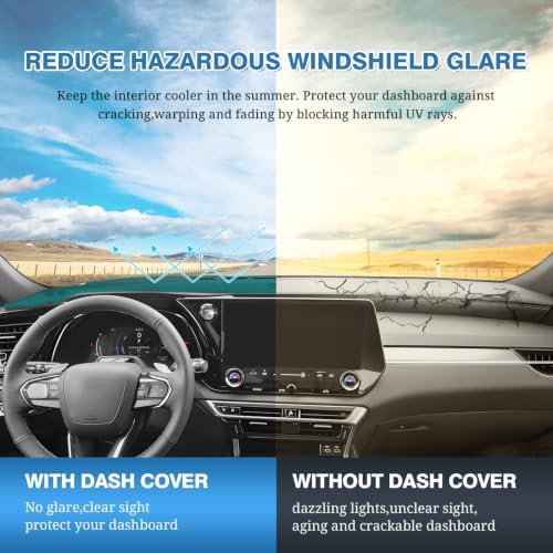 FIILINES Dash Cover for 2023 2024 2025 Lexus RX RX350 RX350h RX500h, Dashboard - Image 6