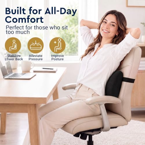 Lumbar Support Pillow for Office Chair, Lower Back Pillow - Image 4