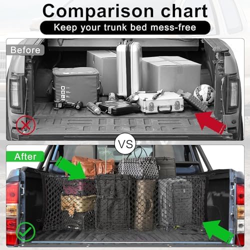 Amiss 2 Packs Cargo Net Stretchable, Adjustable Trunk Storage Net - Image 7