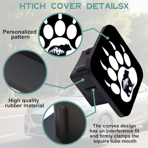 Trailer Hitch Cover, Bear Mountain Scenery Tow Hitch Cover - Image 4