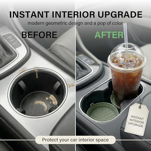 Silicone Car Coasters Set of 4, 3.15" Foldable Cup Holder Mats - Image 5