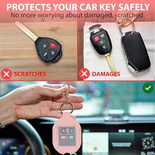 Leather Remote Key Fob Sleeve for Broken Car Key Loop Replacement - Image 3