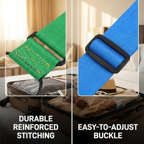 Luggage Straps for Suitcase, Durable Elastic Connector Straps for Airport - Image 3