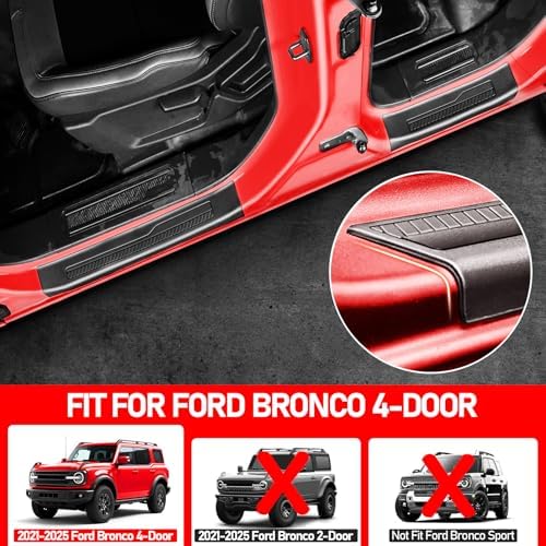 Door Edge Guards for Ford Bronco Accessories 2025 2024 2023 2022 2021 4 Door - Image 3