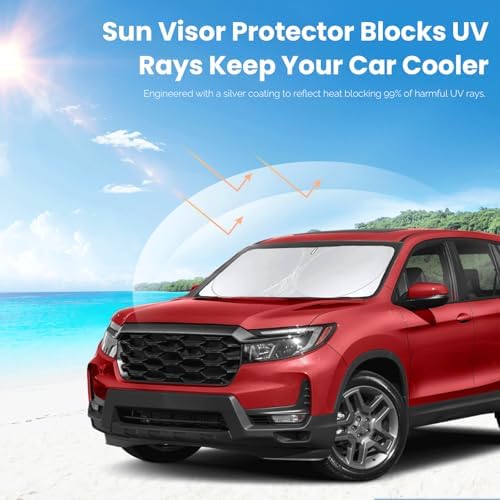 Windshield Sunshade for 2019-2026 Honda Passport Window Sun Visor Shade - Image 5