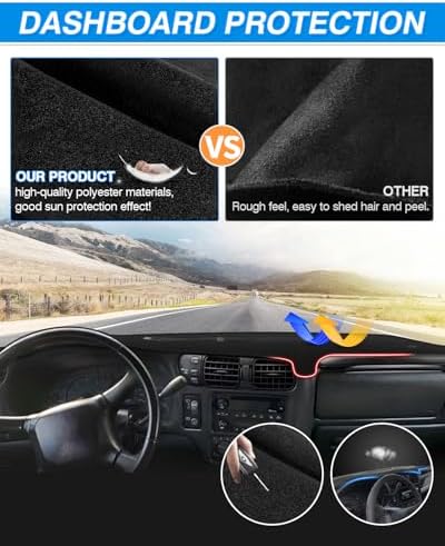 CARTIST Dash Cover for Chevy S10 Blazer 1998-2005/S10 1998-2004 Dash Mat - Image 6