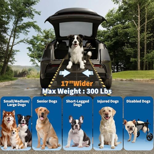 Garvee 63" × 17" Vehicle Pet Ramp, Steel Dog Ramp - Image 3