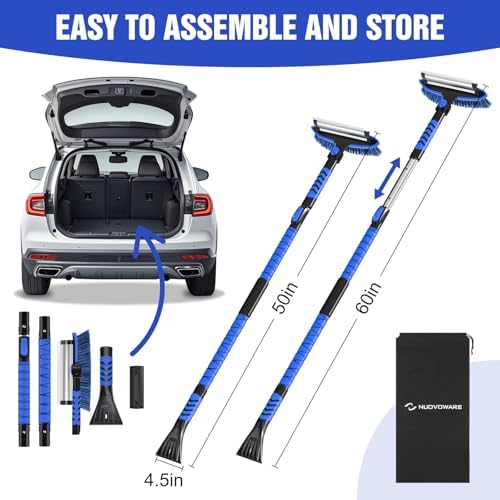Nuovoware 60" Ice Scraper and Extendable Snow Brush - Image 6