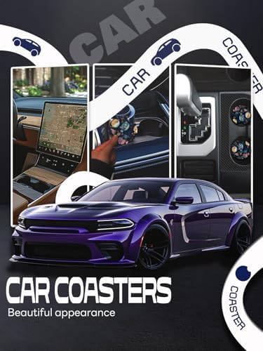 WOCOCN Car Coasters, Cup Holder Coasters - Image 4
