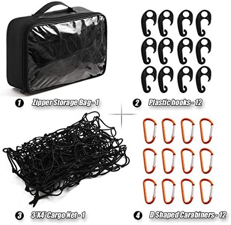 CZC AUTO Bungee Cargo Net 3x4Ft Stretches to 6x8Ft - Image 6