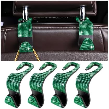 Zpana 4PCS Bling Car Seat Headrest Hooks, Vehicle Back Seat Purse Handbag by Zpana