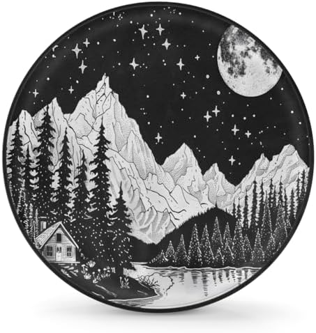 Rv Spare Tire Cover Wheel Mountain Moon Forest Tire Covers Wheel Protectors by FengQuGou