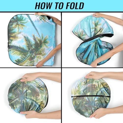 Avisky Windshield Sun Shade for Car, Car Windshield Sunshade Block UV Rays - Image 4