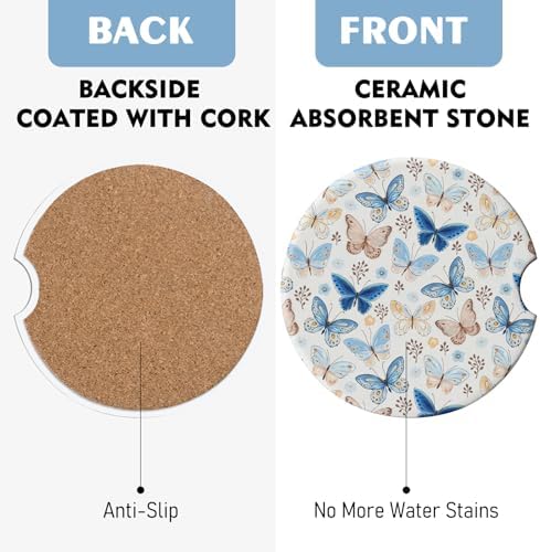 2 Pack Car Coasters for Cup Holders, Cute Car Accessories Interior - Image 2