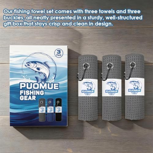 Puomue 3 Pack Microfiber Fishing Towels - Image 3