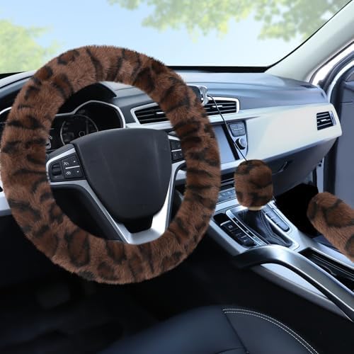 Accmor Fuzzy Car Steering Wheel Cover, Universal Fit Fur Auto Wheel Cover & by Accmor