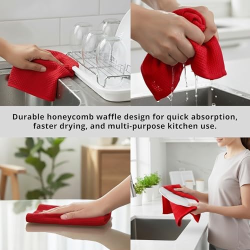 PurpleEssences Solid Kitchen Cloths, Dish Towel 15x25 Set of 6 - Image 5