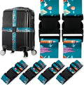 4 Pack Luggage Straps for Suitcases Adjustable Luggage Belt Suitcase Strap by Gutsdoor