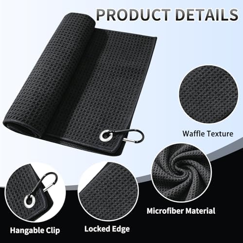 Fishing Towel with Clip, Hiking Towel, Golf Towel - Image 3
