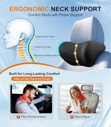 Allaboutsla 2-Pack Car Neck Pillow, Car Headrest Pillow - Image 3