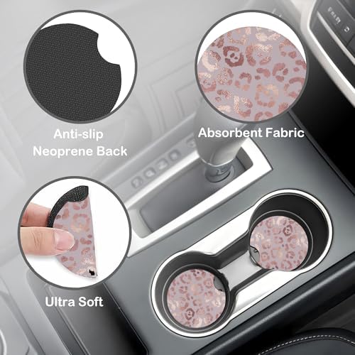 Rose Gold Leopard Print Steering Wheel Cover - Image 4