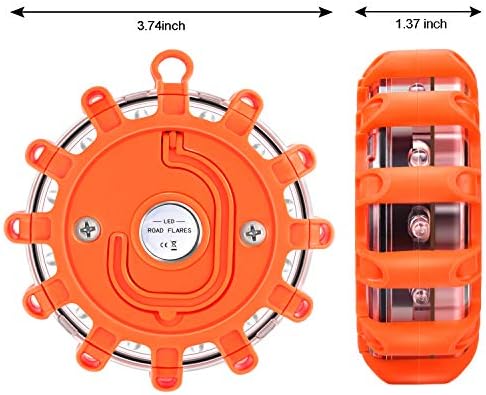 AK LED Road Flares Safety Flashing Warning Light Roadside Emergency Disc Beacon - Image 2