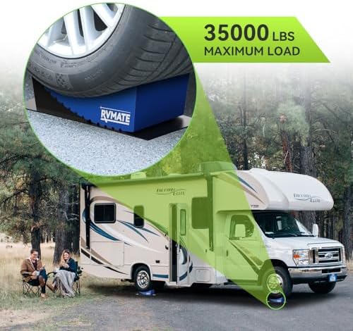 RVMATE Camper Levelers 8-Piece Kit RV Leveling Blocks Camper Wheel Chocks - Image 4