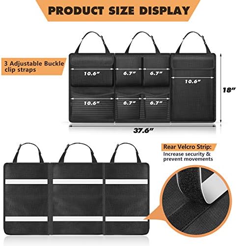 FINPAC Car Trunk Organizer Storage, Detachable Seat Back Hanging Storage - Image 5