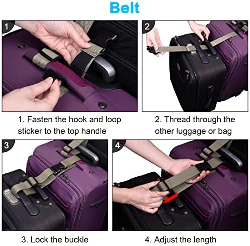Wisdompro 2 Pack Add a Bag Luggage Strap, Luggage Connector Straps - Image 6