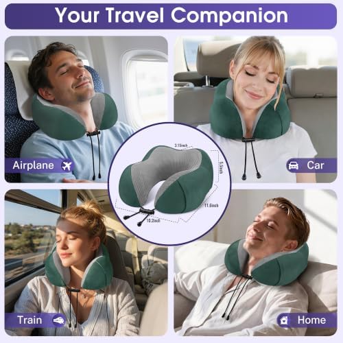 CloudBliss Neck Pillow for Sleeping, Memory Foam Travel Pillow - Image 7