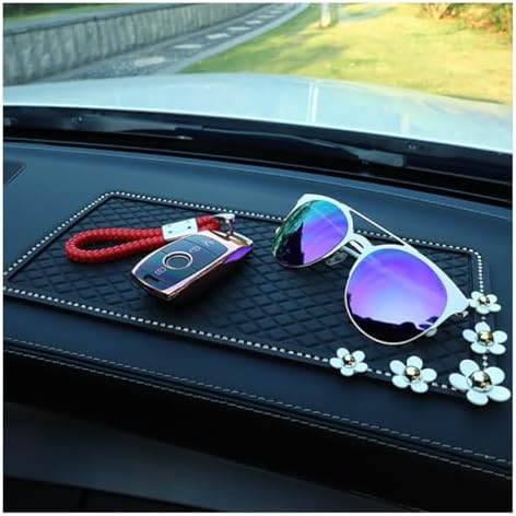 Bling Daisy Car Dashboard Anti-Slip Mat, Rhinestone Auto Dash Phone Hold Sticky - Image 6
