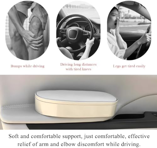 Yourkar 2 PCS Car Armrest Support Cover, Left Side Door Armrest Cushion Pad - Image 4