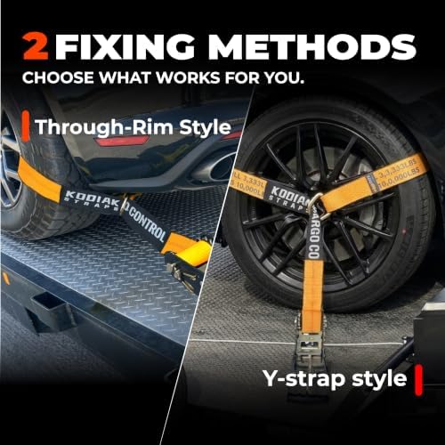 Adjustable Vehicle Tire Tie Down Straps Kit– 4pk Heavy Duty Tire Straps - Image 5