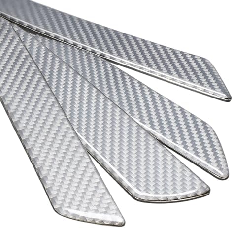 iPick Image for Ford Bronco Silver Real Carbon Fiber 4 Pcs Universal Door Sill - Image 4