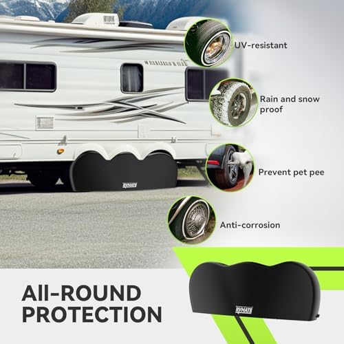 RVMATE Triple Axle Tire Covers, Fits 27"-29" Diameter Tires, 2 Pack - Image 2