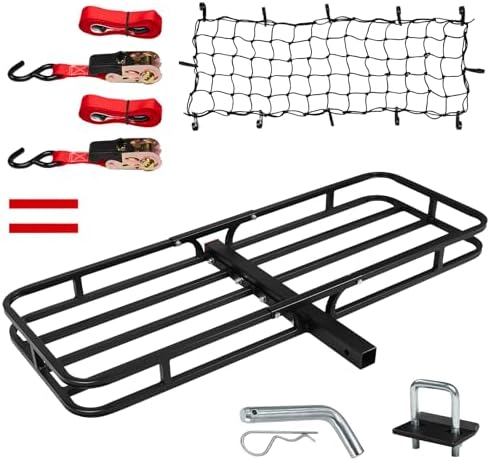 53"x19"x5" Hitch Cargo Carrier, 500 LBS Basket by Donext