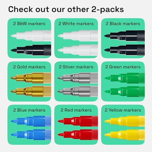 ARTISTRO Gold & Silver Acrylic Paint Markers - Image 6
