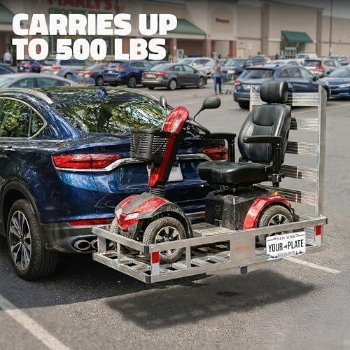 Mockins 50"x29"x8" Durable Aluminum Trailer Hitch Cargo Carrier - Image 4
