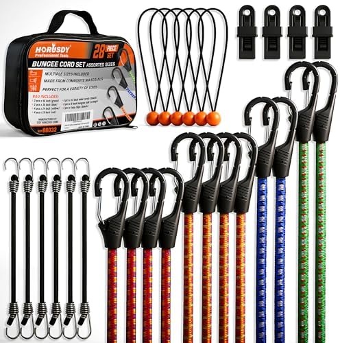 HORUSDY 28-Piece Premium Bungee Cords by HORUSDY