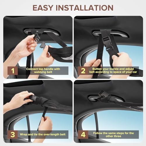 3 Handle Car Ceiling Cargo Net for SUV Roof Storage - Image 6