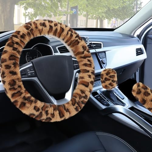 Accmor Fuzzy Car Steering Wheel Cover, Universal Fit Fur Auto Wheel Cover & by Accmor