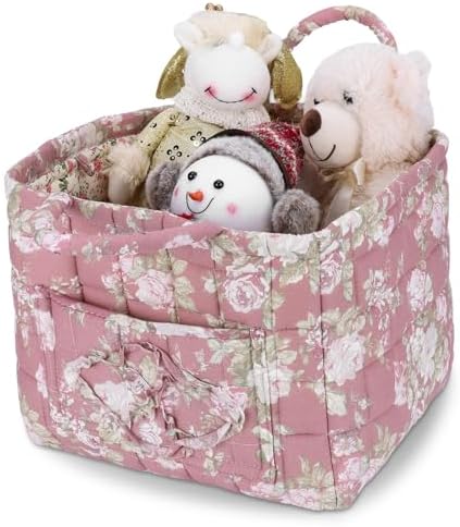 Storage Basket Boho Fabric Large Collapsible Floral Laundry Nursery Hamper by Ankick