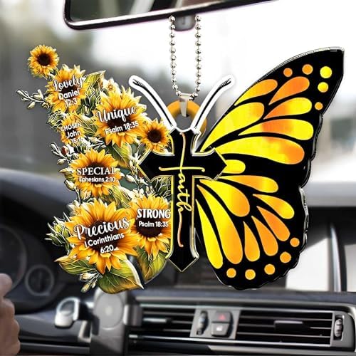 Butterfly Car Hanging Ornament, Hanging Charm Home Decoration Keepsake - Image 2