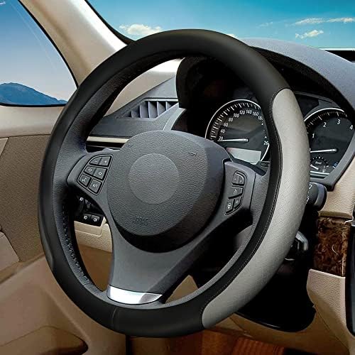 Steering Wheel Cover, Microfiber Leather Splicing by VARGTR