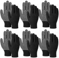 6 Pairs Work Gloves with Anti-Slip Grip Dots by Unknown