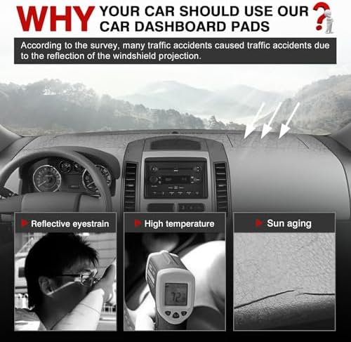Autorder Dashboard Cover Mat for Ford Edge 2007-2014 Accessories Dash Cover - Image 2